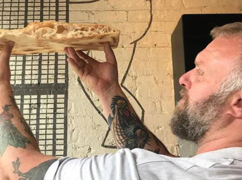 Pizza Bonci,Pizza al taglio Romana - pâte à pizza levée 24 heures