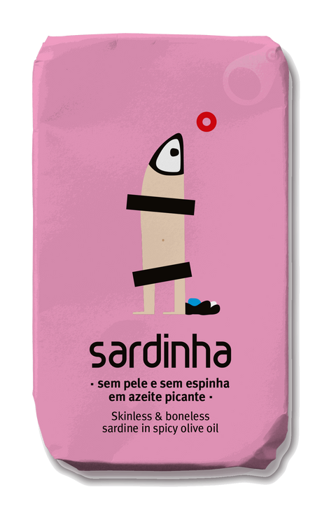 SARDINHA - Sardines sans peau et sans arêtes à l'huile d'olive épicée 120g