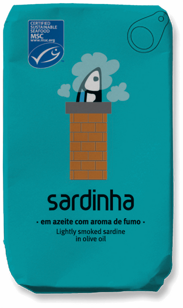 SARDINHA - Sardines MSC à l'huile d'olive avec arôme de fumée 120g
