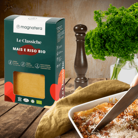 MAGNATERA PANGEA - Lasagne mais e riso sans gluten, végétalien, biologique, kosher, ARTISANAL