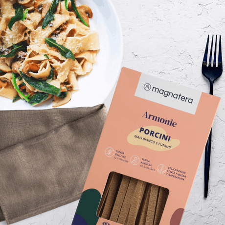 MAGNATERA PANGEA - Pappardelle au maïs et aux cèpes - sans gluten , végétalien ,casher ,ARTISANAL