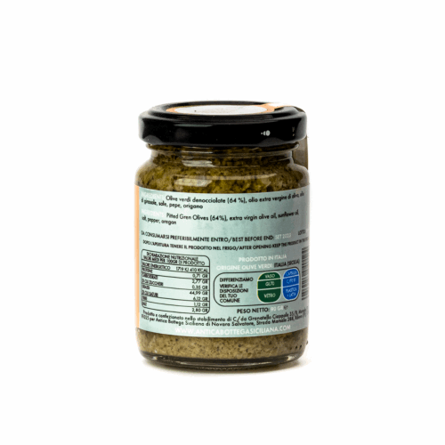 ANTICA BOTTEGA SICILIANA - Crème à tartiner 100% Olives vertes de Sicile 90g