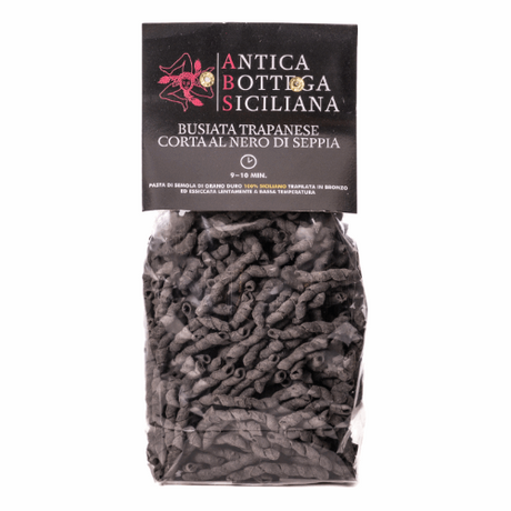 ANTICA BOTTEGA SICILIANA - Pâtes siciliennes à l'encre de seiche - Busiata Siciliana 500gr