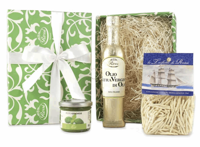 ROSSI 1947 - Paquet cadeau Pesto génois, huile d'olive extra vierge, pâtes trofie